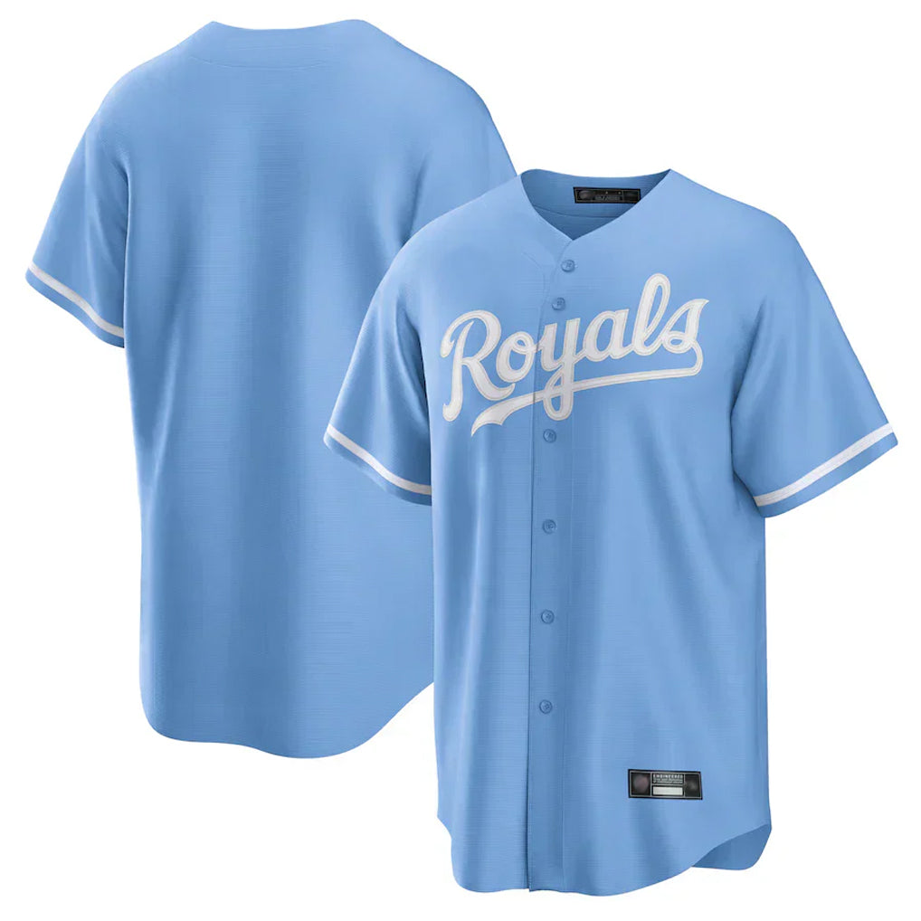 tocy KC.Royals Light Blue Home Game Blank Player Stitched Jerseys