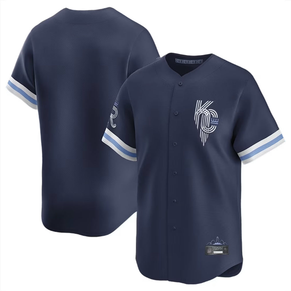 tocy KC.Royals Navy City Connect Limited Home Blank Player Stitched Jerseys
