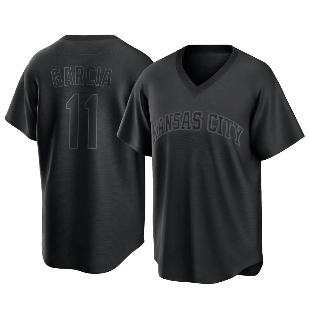 tocy KC.Royals #11 Maikel Garcia Player Black Fashion Game Stitched Jerseys