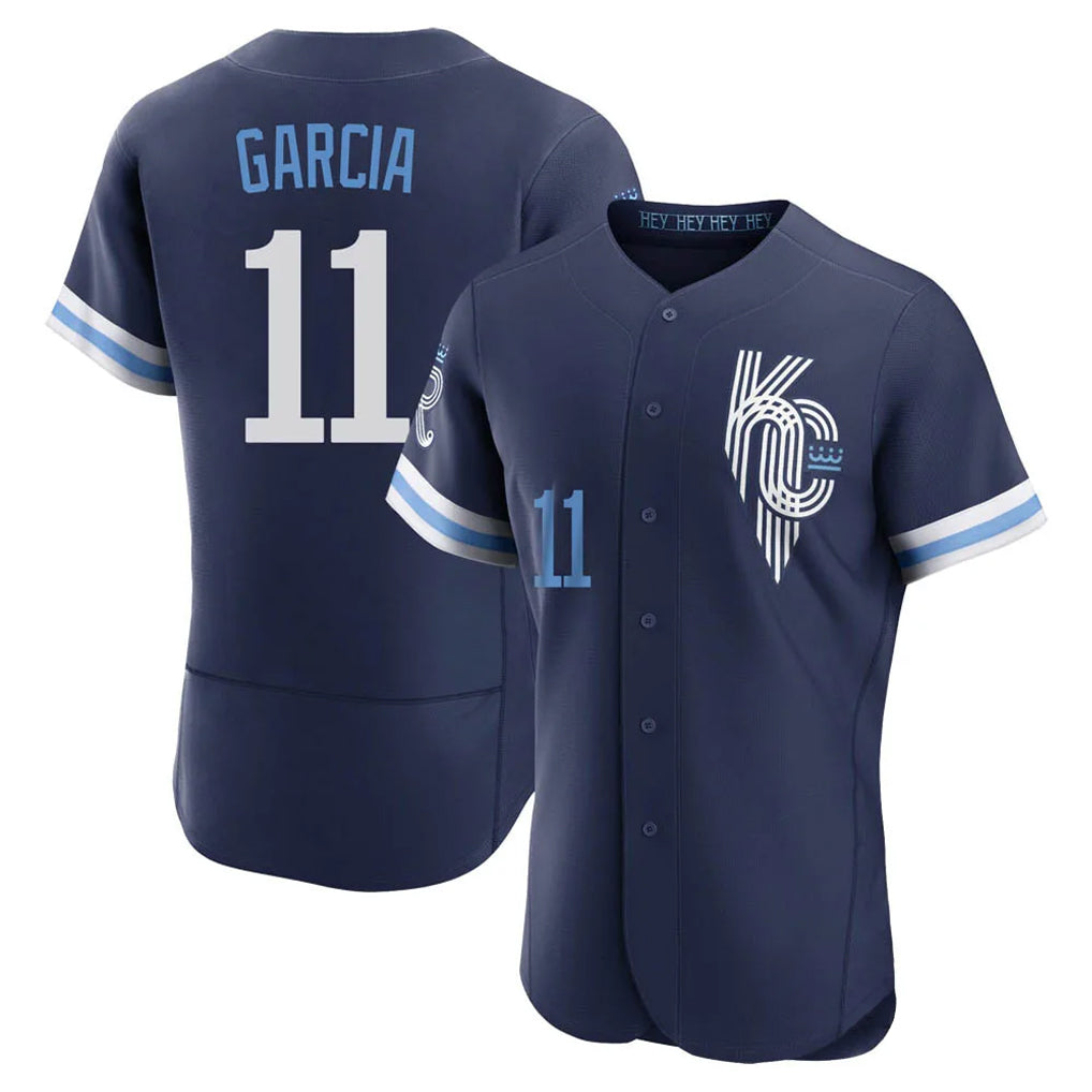 tocy KC.Royals #11 Maikel Garcia Player Navy City Connect Limited Elite Home Stitched Jerseys