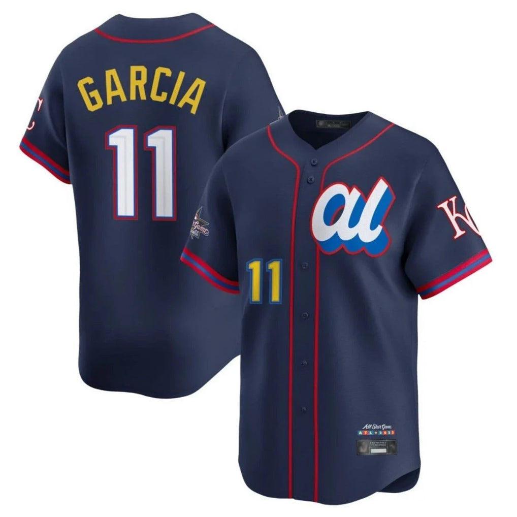 tocy KC.Royals #11 Maikel Garcia Player Navy Limited American League All-Star Edition Stitched Jerseys