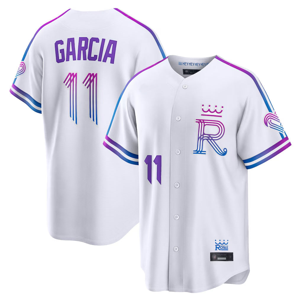 tocy KC.Royals #11 Maikel Garcia Player White 2026 City Connect Limited Home Stitched Jerseys