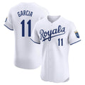 tocy KC.Royals #11 Maikel Garcia Player White Alt Limited Elite Home Stitched Jerseys