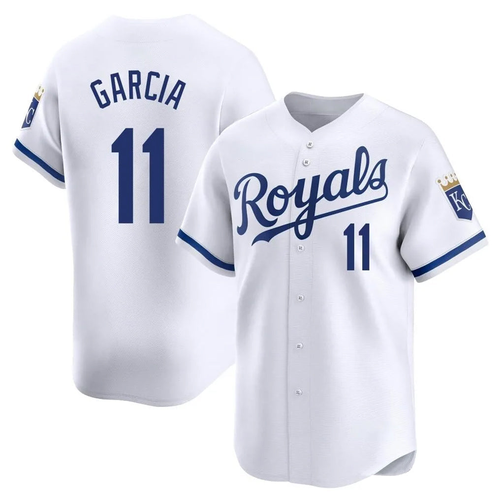 tocy KC.Royals #11 Maikel Garcia Player White Alt Limited Home Stitched Jerseys