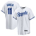 tocy KC.Royals #11 Maikel Garcia Player White Home Game Stitched Jerseys