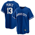 tocy KC.Royals #13 Salvador Perez Player Royal Game Home Stitched Jerseys