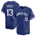 tocy KC.Royals #13 Salvador Perez Player Royal Limited Home Stitched Jerseys