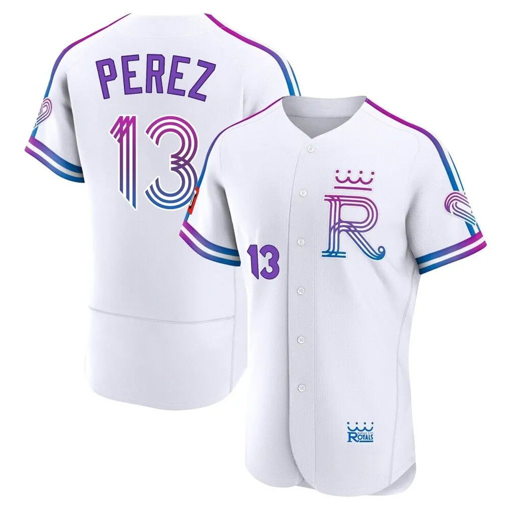 tocy KC.Royals #13 Salvador Perez Player White 2026 City Connect Limited Elite Home Stitched Jerseys