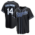 tocy KC.Royals #14 Jac Caglianone Player Black Carbon Fashion Home Game Stitched Jerseys