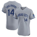 tocy KC.Royals #14 Jac Caglianone Player Gray Limited Elite Home Stitched Jerseys