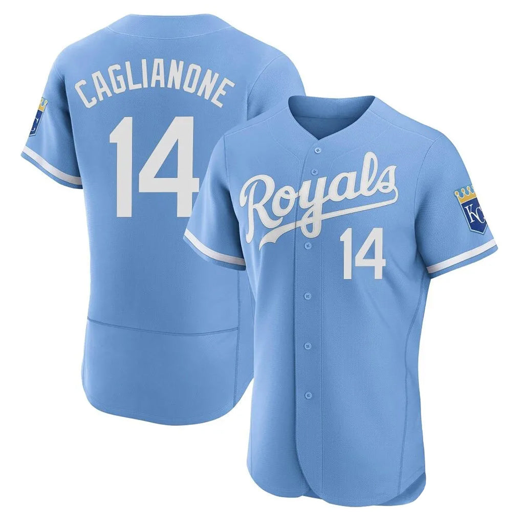 tocy KC.Royals #14 Jac Caglianone Player Light Blue Alt Limited Elite Home Stitched Jerseys