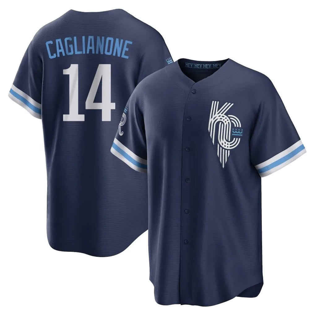 tocy KC.Royals #14 Jac Caglianone Player Navy City Connect Home Game Stitched Jerseys