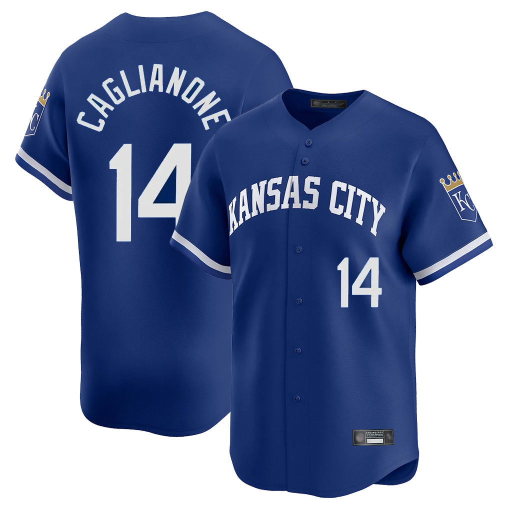 tocy KC.Royals #14 Jac Caglianone Player Royal City Connect Limited Home Game Stitched Jerseys