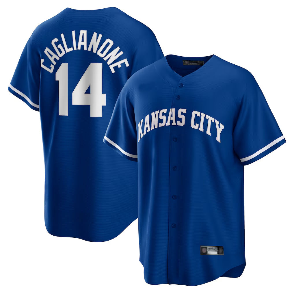 tocy KC.Royals #14 Jac Caglianone Player Royal Game Home Stitched Jerseys