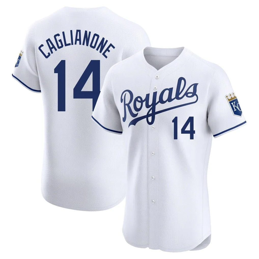 tocy KC.Royals #14 Jac Caglianone Player White Alt Limited Elite Home Stitched Jerseys