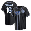tocy KC.Royals #16 Bo Jackson Player Black Carbon Fashion Home Game Stitched Jerseys