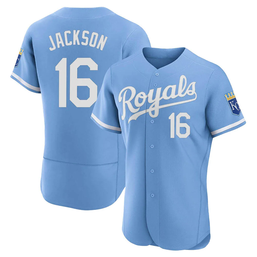 tocy KC.Royals #16 Bo Jackson Player Light Blue Alt Limited Elite Home Stitched Jerseys