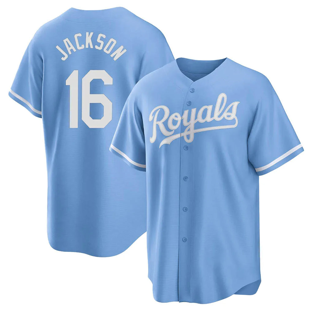 tocy KC.Royals #16 Bo Jackson Player Light Blue Home Game Stitched Jerseys
