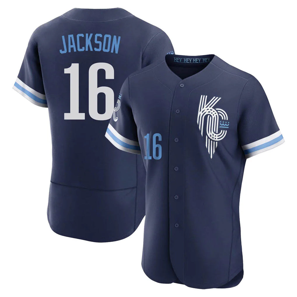 tocy KC.Royals #16 Bo Jackson Player Navy City Connect Limited Elite Home Stitched Jerseys