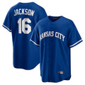 tocy KC.Royals #16 Bo Jackson Player Royal Game Home Stitched Jerseys