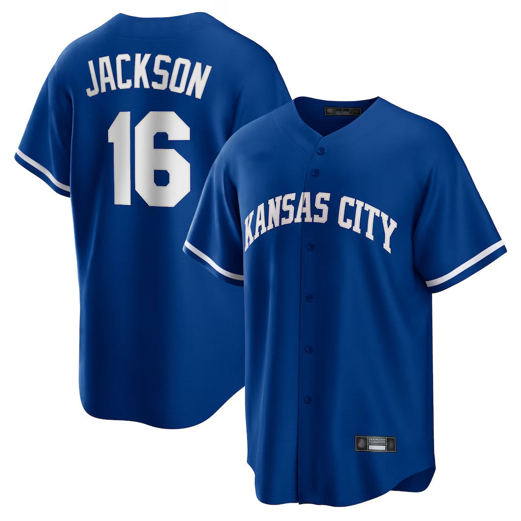 tocy KC.Royals #16 Bo Jackson Player Royal Game Home Stitched Jerseys
