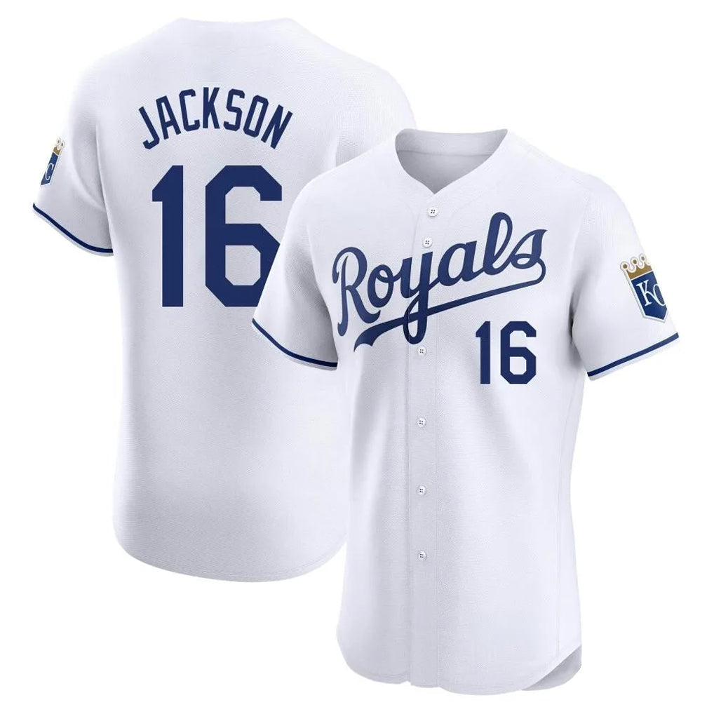 tocy KC.Royals #16 Bo Jackson Player White Alt Limited Elite Home Stitched Jerseys
