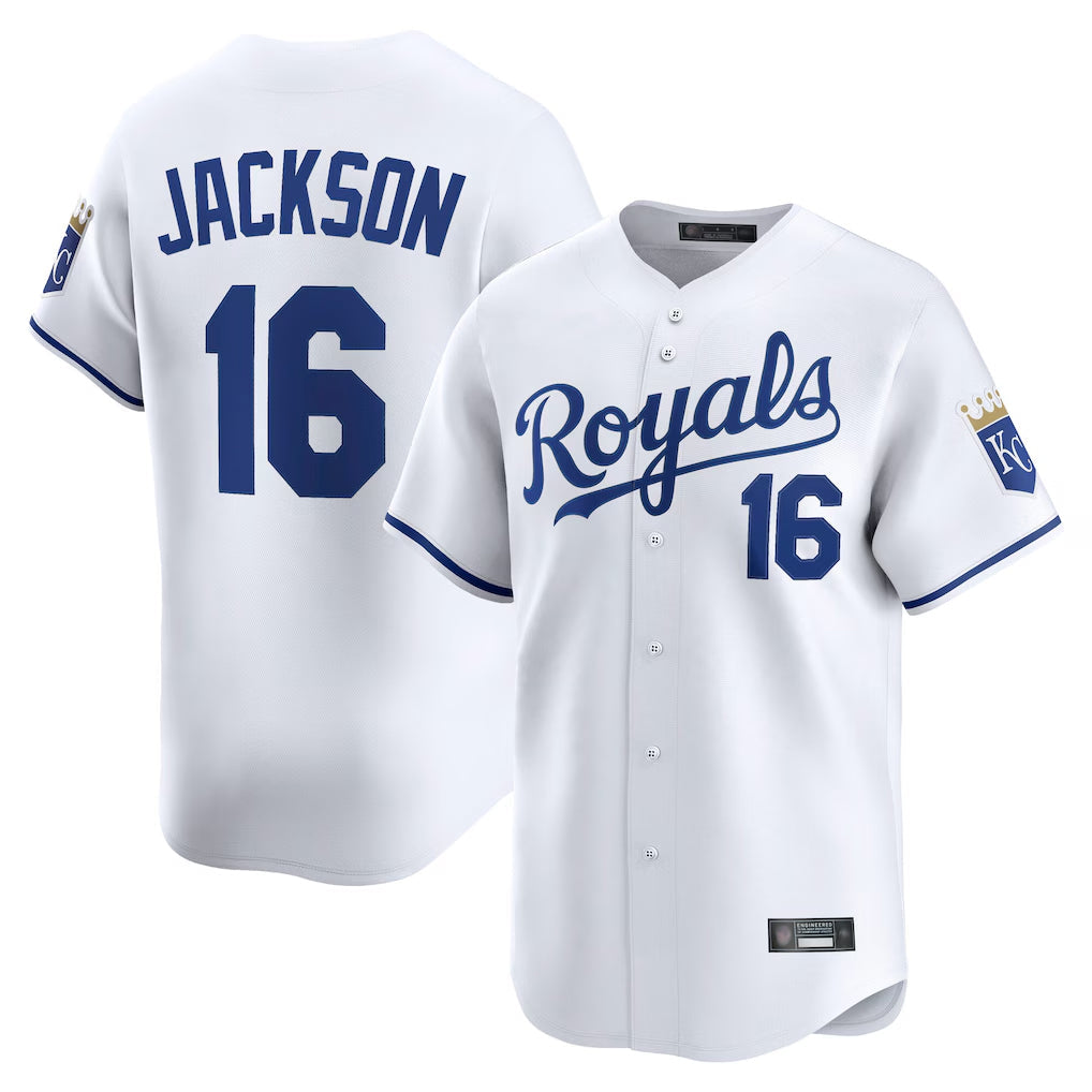tocy KC.Royals #16 Bo Jackson Player White Alt Limited Home Stitched Jerseys