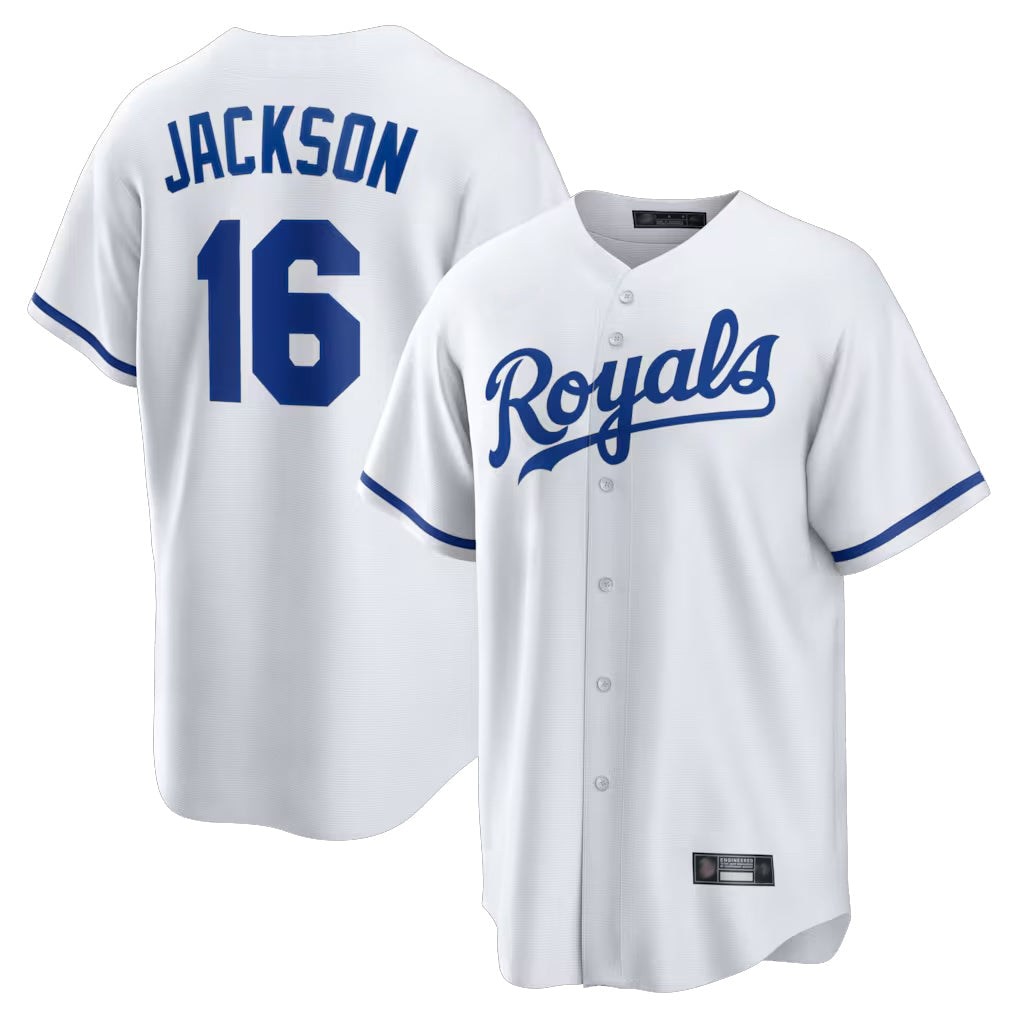 tocy KC.Royals #16 Bo Jackson Player White Home Game Stitched Jerseys