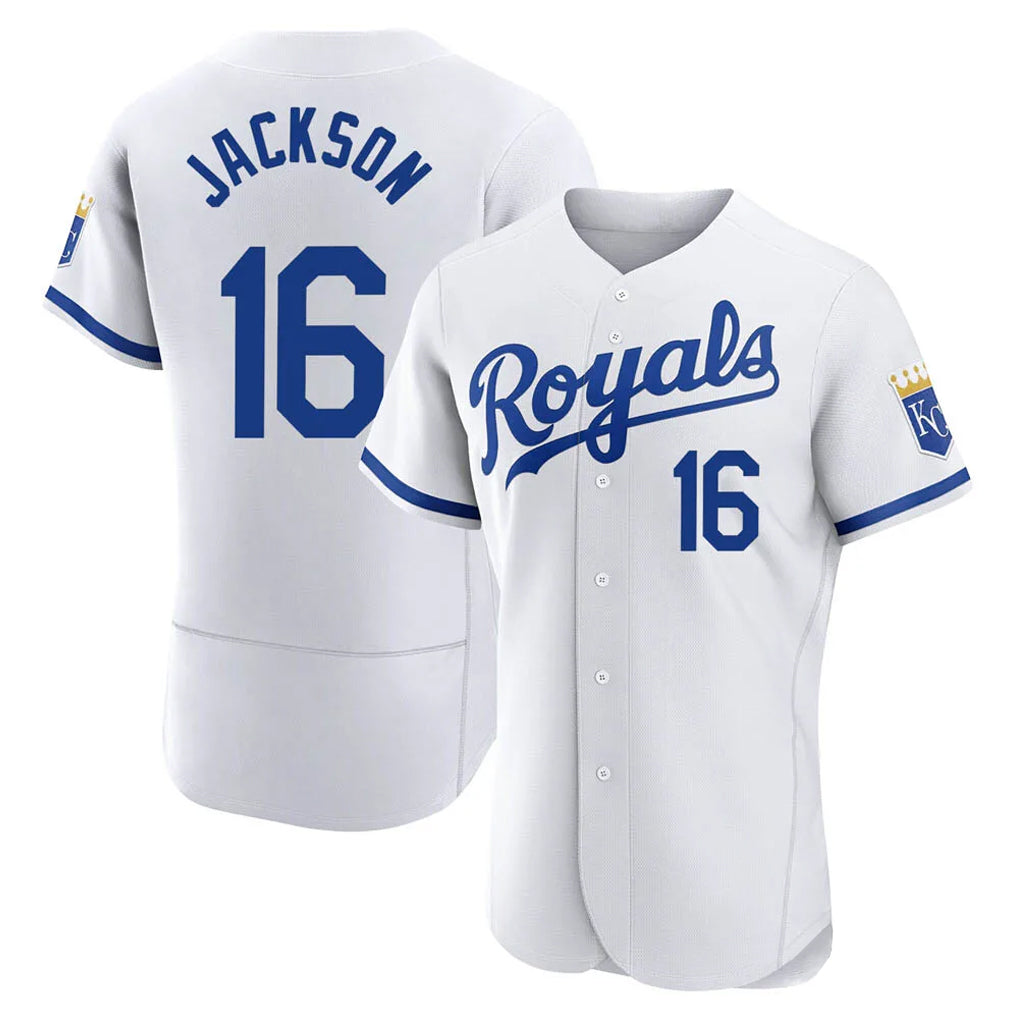 tocy KC.Royals #16 Bo Jackson Player White Limited Elite Home Game Stitched Jerseys