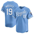 tocy KC.Royals #19 Michael Massey Player Light Blue Alt Limited Home Stitched Jerseys