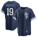 tocy KC.Royals #19 Michael Massey Player Navy City Connect Home Game Stitched Jerseys