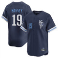 tocy KC.Royals #19 Michael Massey Player Navy City Connect Limited Home Stitched Jerseys