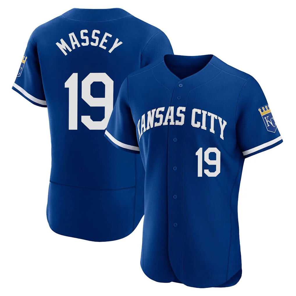 tocy KC.Royals #19 Michael Massey Player Royal City Connect Limited Elite Home Game Stitched Jerseys