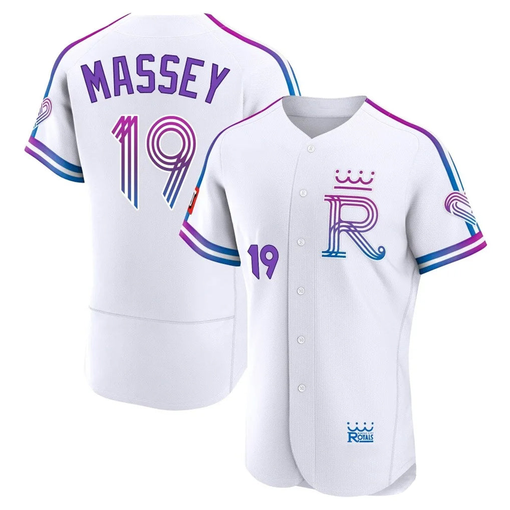 tocy KC.Royals #19 Michael Massey Player White 2026 City Connect Limited Elite Home Stitched Jerseys