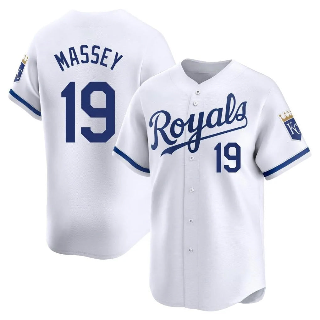 tocy KC.Royals #19 Michael Massey Player White Alt Limited Home Stitched Jerseys