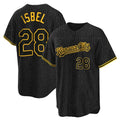 tocy KC.Royals #28 Kyle Isbel Player Black Snake Skin City Game Stitched Jerseys