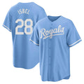 tocy KC.Royals #28 Kyle Isbel Player Light Blue Home Game Stitched Jerseys