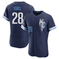 tocy KC.Royals #28 Kyle Isbel Player Navy City Connect Limited Elite Home Stitched Jerseys