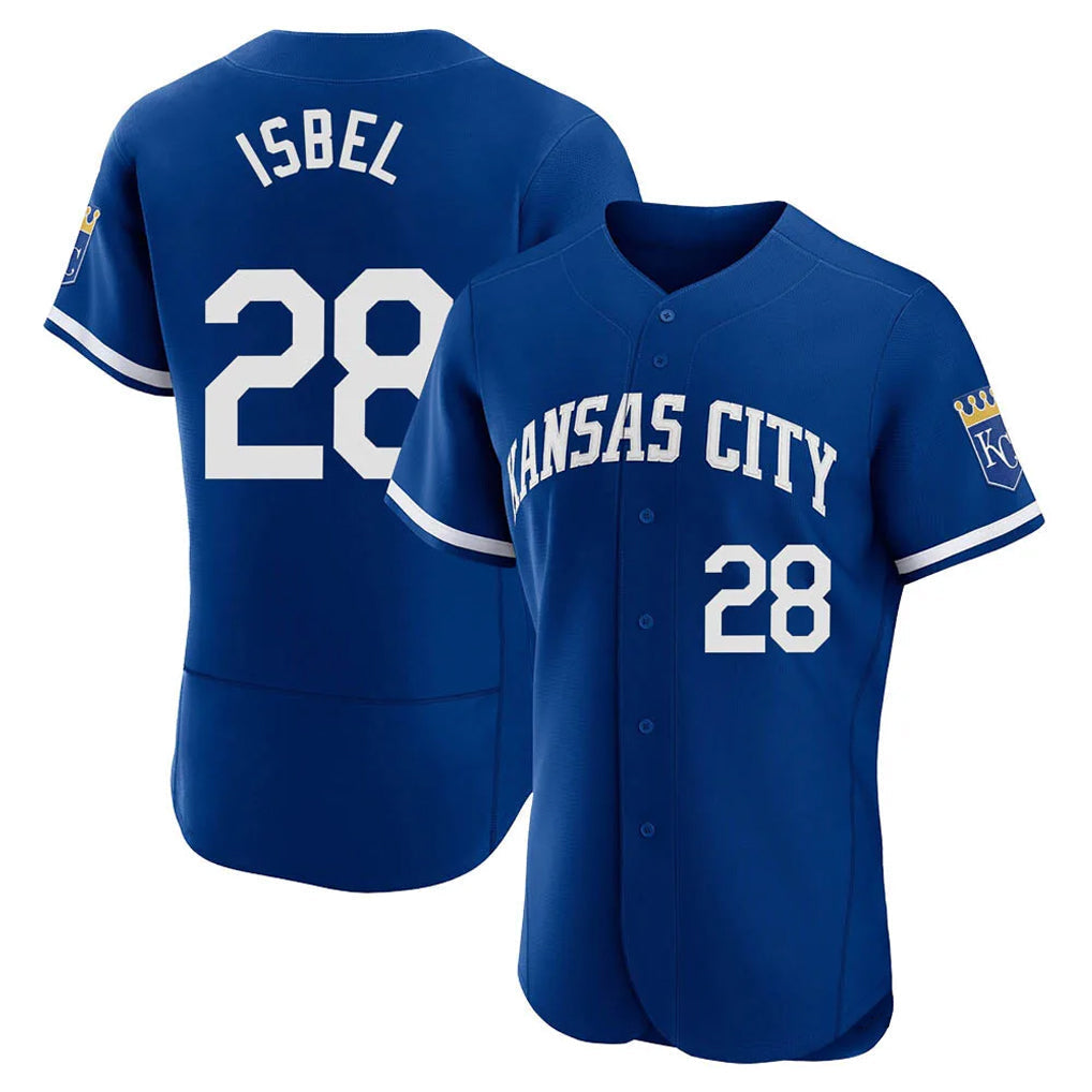 tocy KC.Royals #28 Kyle Isbel Player Royal City Connect Limited Elite Home Game Stitched Jerseys