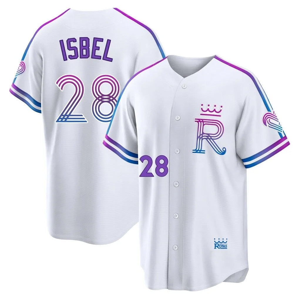 tocy KC.Royals #28 Kyle Isbel Player White 2026 City Connect Limited Home Stitched Jerseys