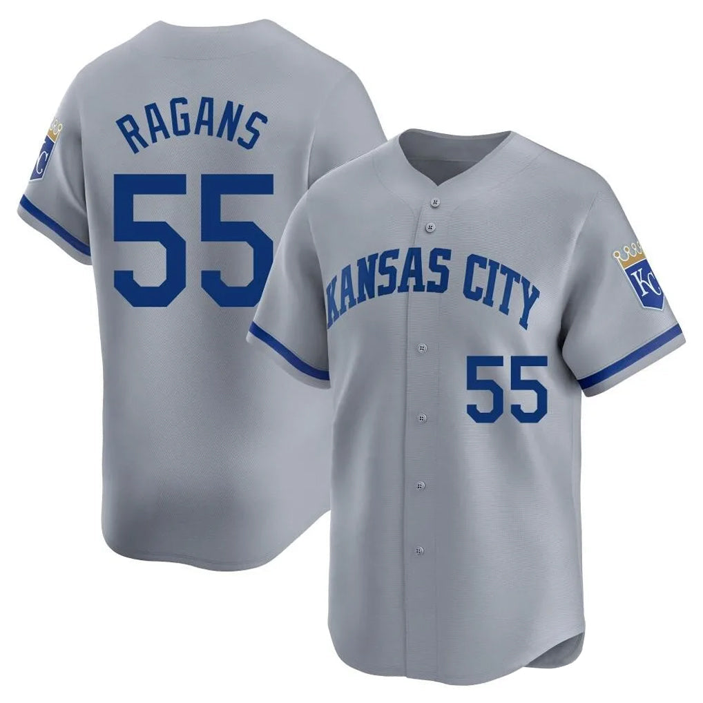 tocy KC.Royals #55 Cole Ragans Player Gray Limited Home Stitched Jerseys