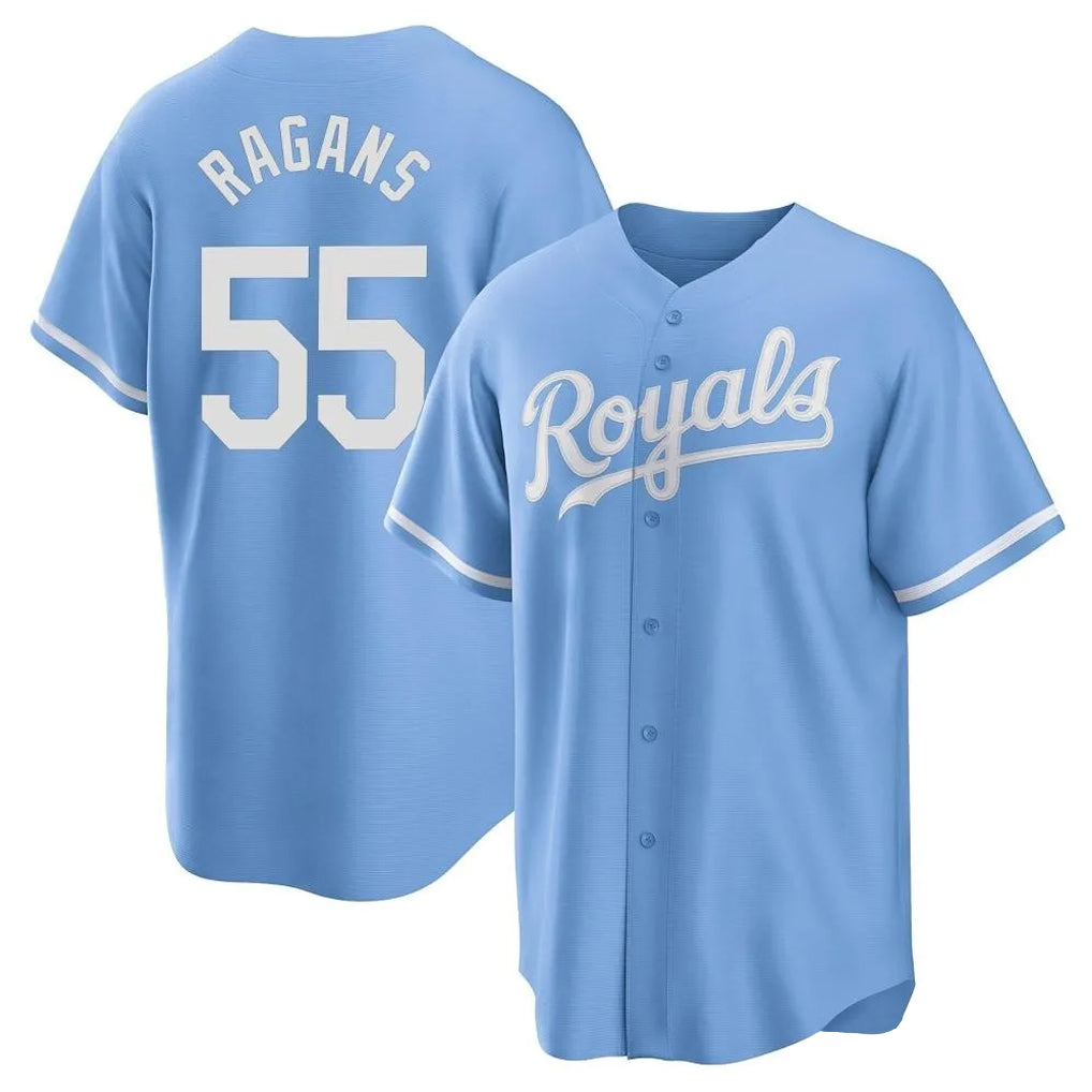 tocy KC.Royals #55 Cole Ragans Player Light Blue Home Game Stitched Jerseys