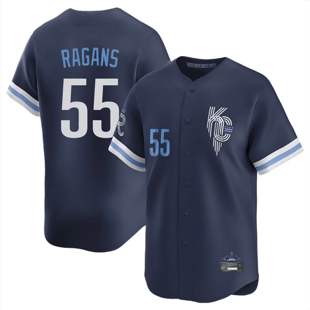 tocy KC.Royals #55 Cole Ragans Player Navy City Connect Limited Home Stitched Jerseys
