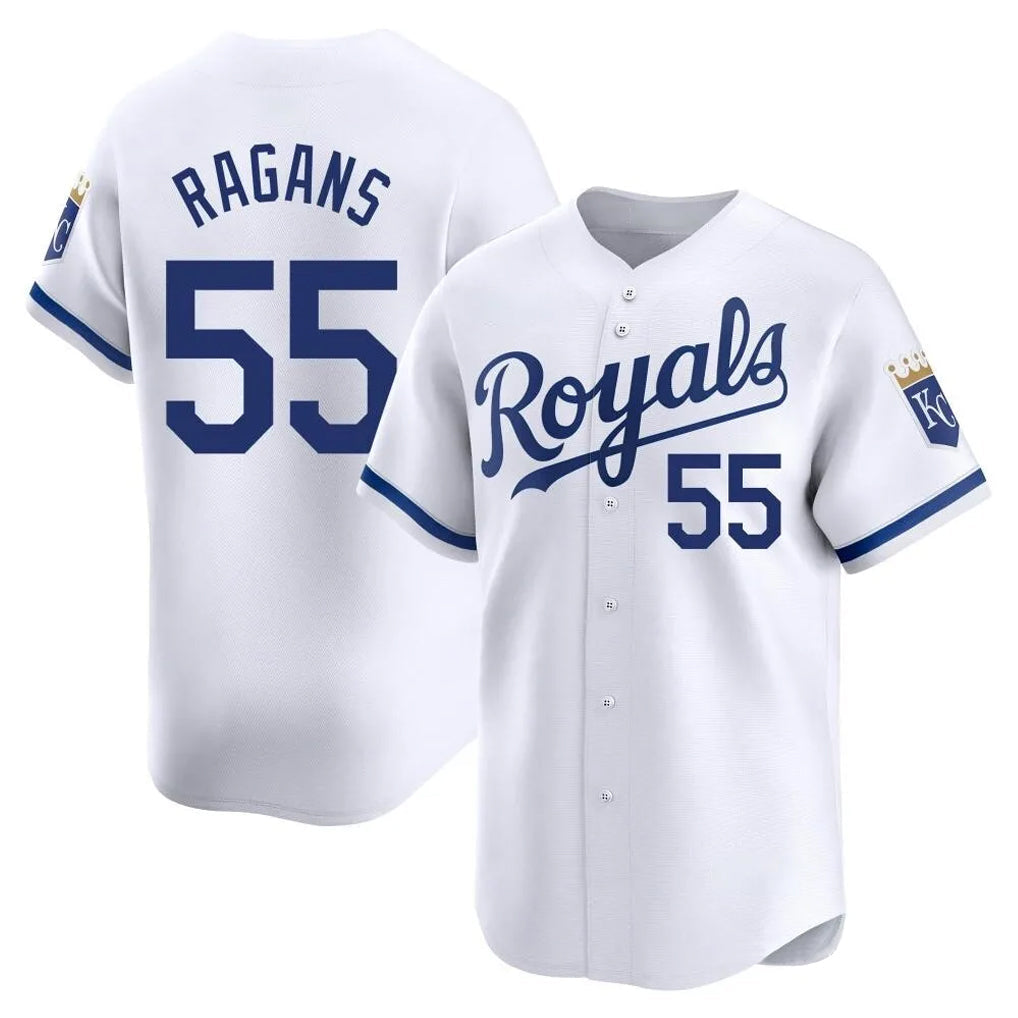 tocy KC.Royals #55 Cole Ragans Player White Alt Limited Home Stitched Jerseys
