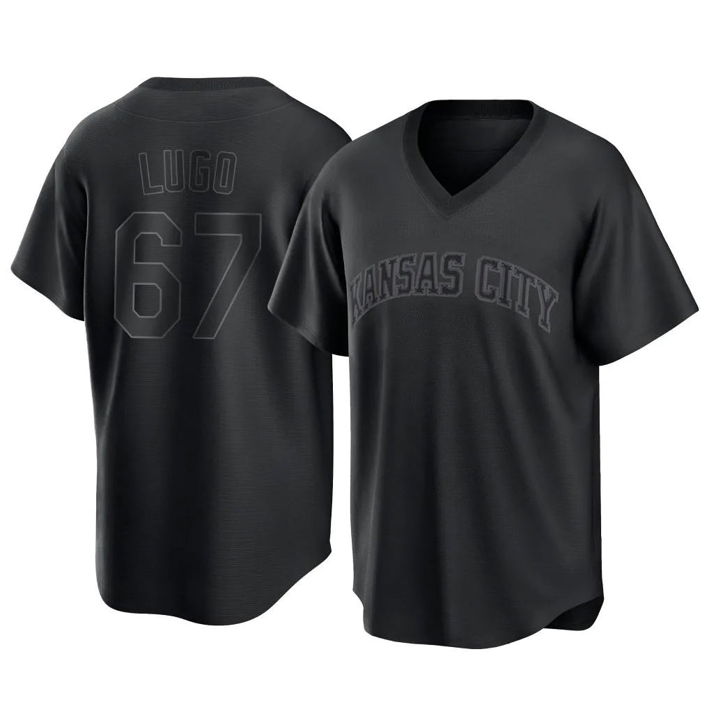 tocy KC.Royals #67 Seth Lugo Player Black Fashion Game Stitched Jerseys