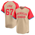 tocy KC.Royals #67 Seth Lugo Player Cream American League All-Star Game Limited Home Stitched Jerseys