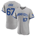 tocy KC.Royals #67 Seth Lugo Player Gray Limited Elite Home Game Stitched Jerseys