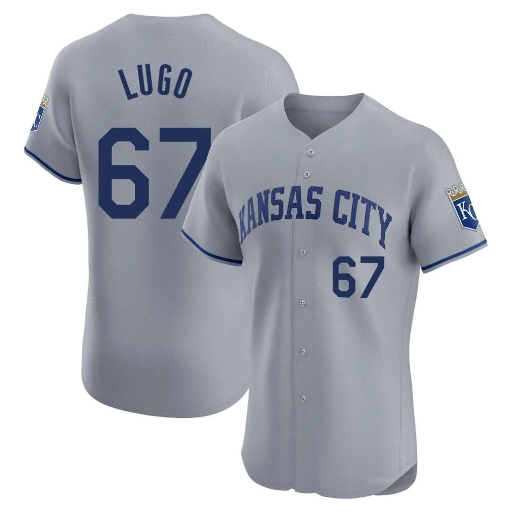 tocy KC.Royals #67 Seth Lugo Player Gray Limited Elite Home Stitched Jerseys