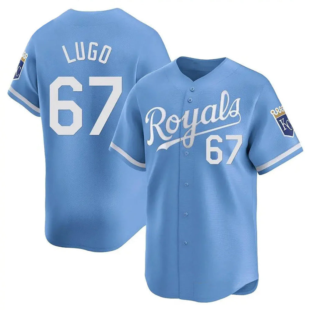 tocy KC.Royals #67 Seth Lugo Player Light Blue Alt Limited Home Stitched Jerseys