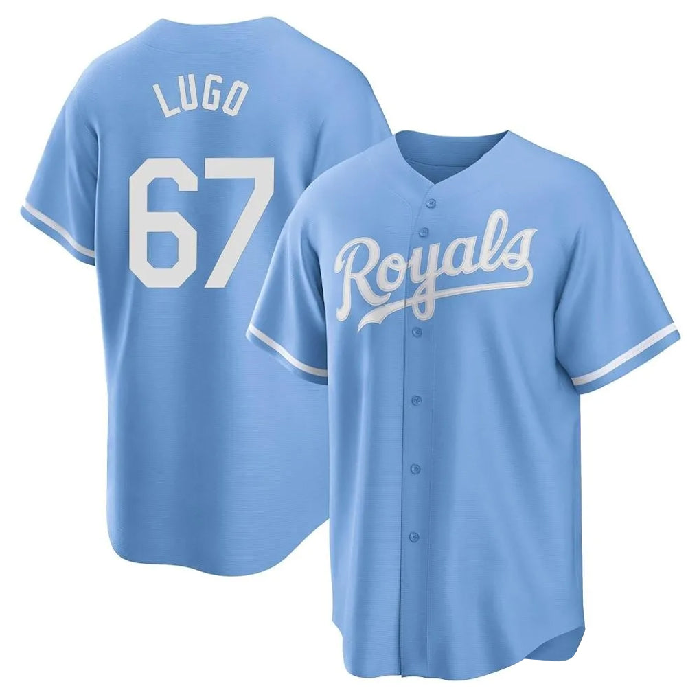 tocy KC.Royals #67 Seth Lugo Player Light Blue Home Game Stitched Jerseys